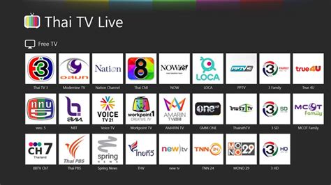 thailand tv channels list